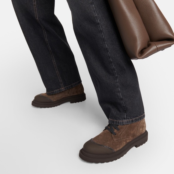 BRUNELLO CUCINELLI
Brown Suede Boots with Monil Chain It38 - Picture 6 of 7